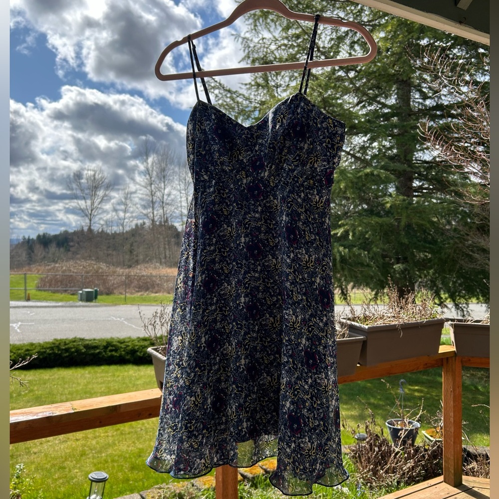 Blue Floral Summer Babydoll Dress